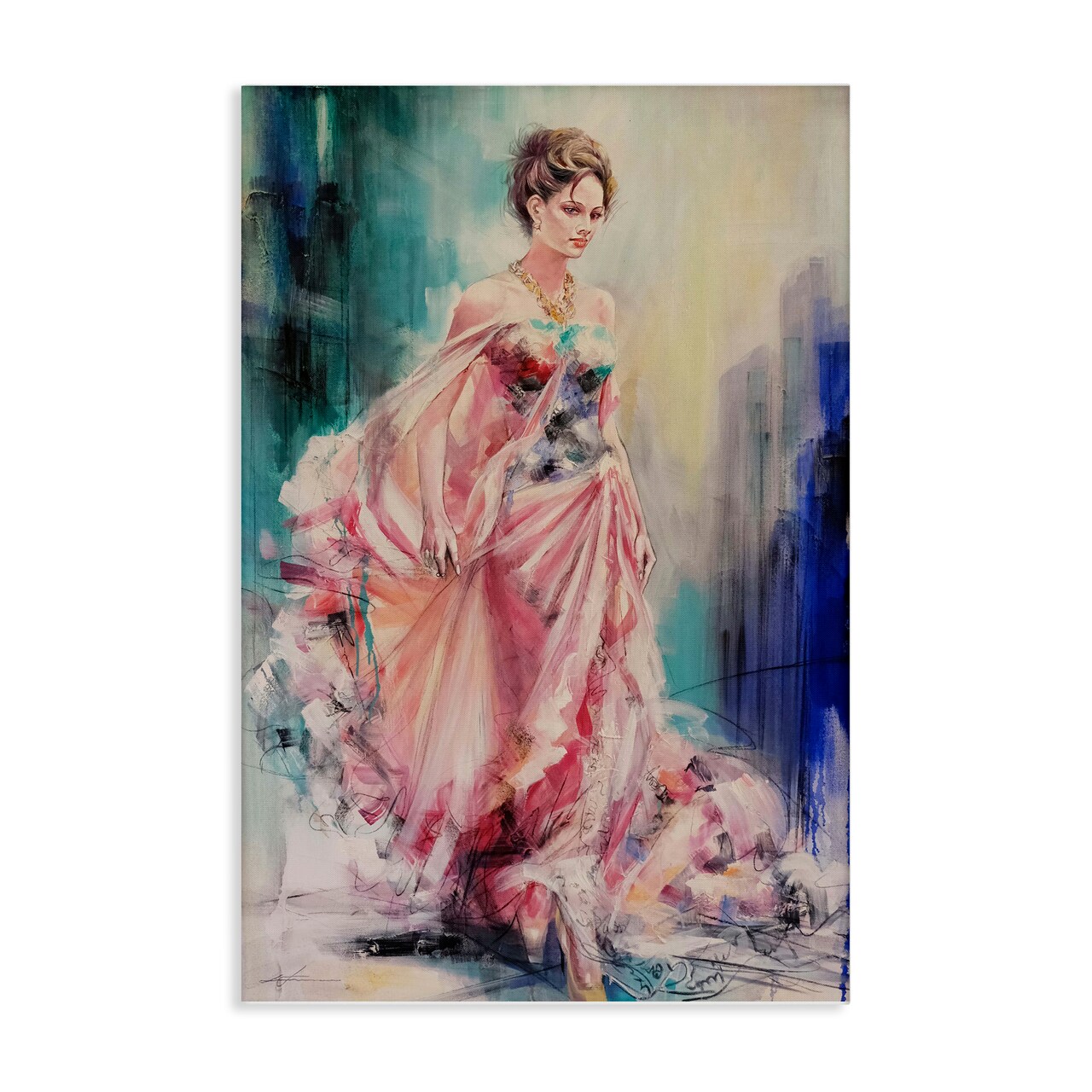 Stupell Industries Sophisticated Woman in Dress Canvas Design by Lucille Lee